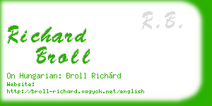 richard broll business card